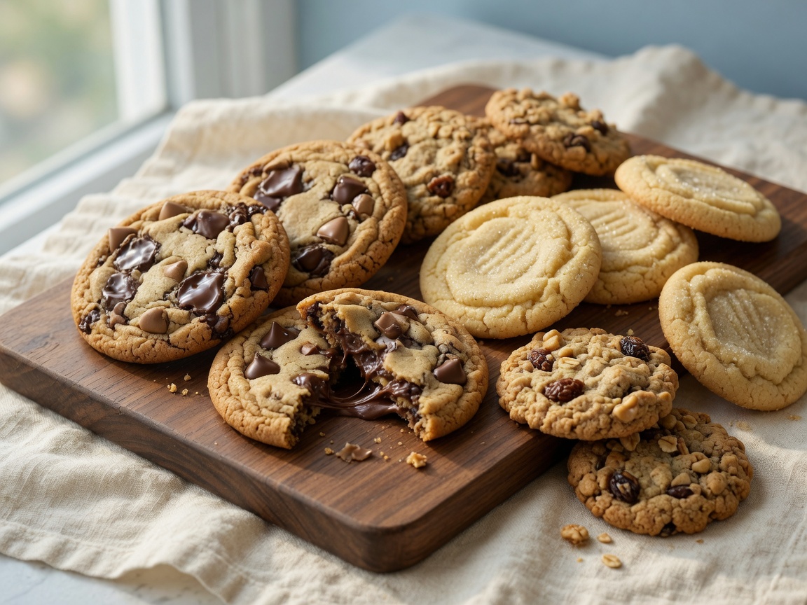 Chocolate chip and sugar cookies